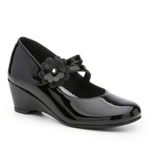 Rachel shoes, black patent, girls 12 M